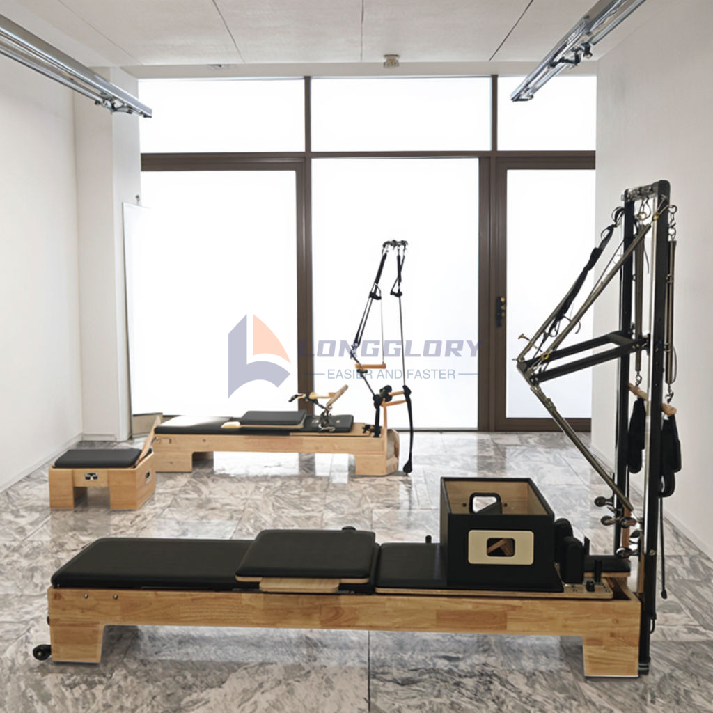 Mesin kayu pilates kayu ek dengan menara